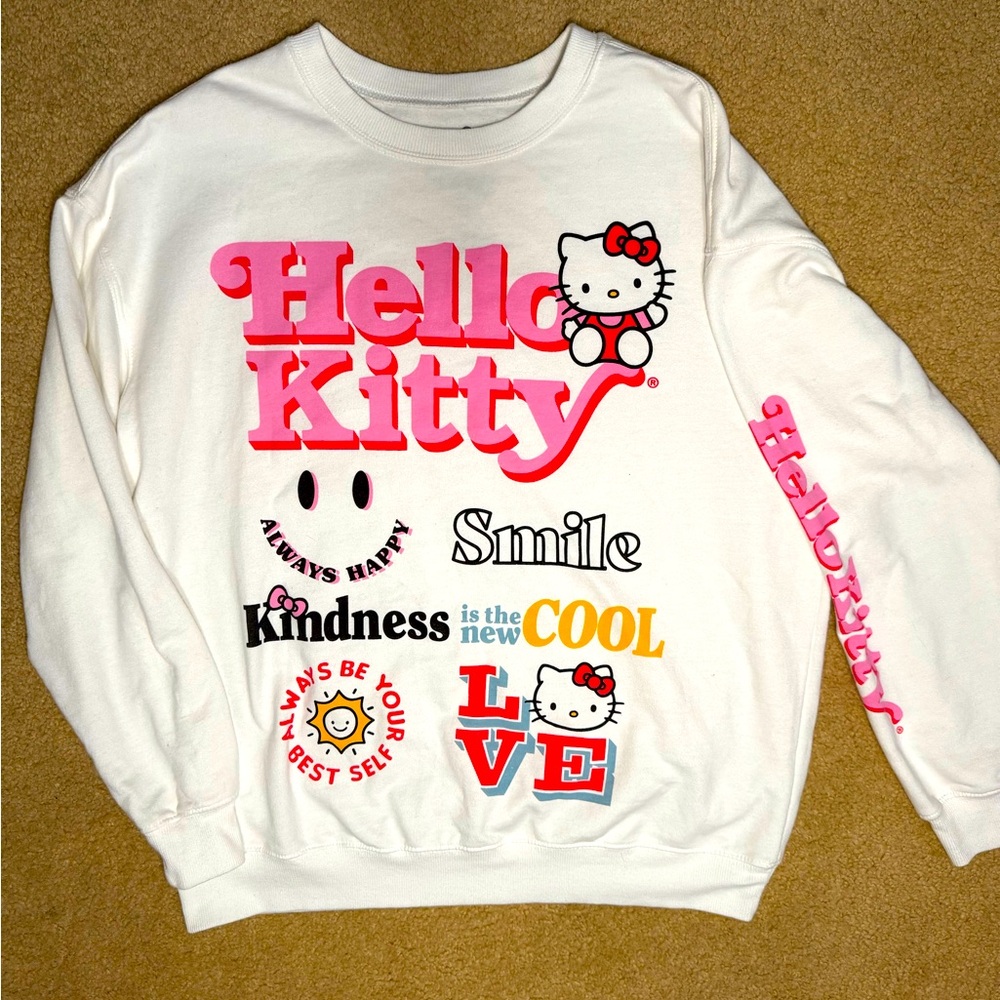Hello Kitty White and Pink Sweatshirt